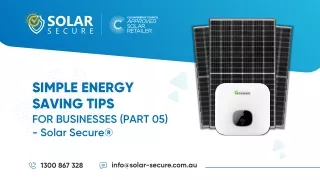 simple energy saving tips for businesses part