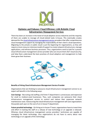 optimize and enhance cloud efficiency with