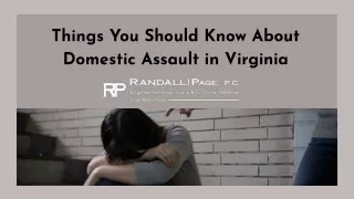 Things You Should Know About Domestic Assault in Virginia