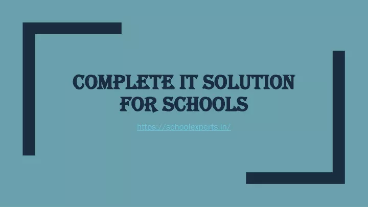 complete it solution for schools