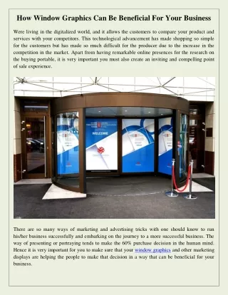 how window graphics can be beneficial for your