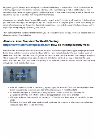 Is This Vape Juice Still Good? How To Inform If Your E.