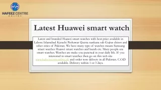 latest huawei smart watch