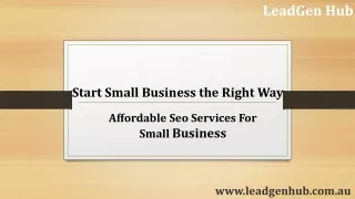 Affordable Seo Services For Small Business