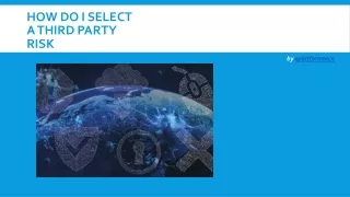 How do I select a Third Party Risk