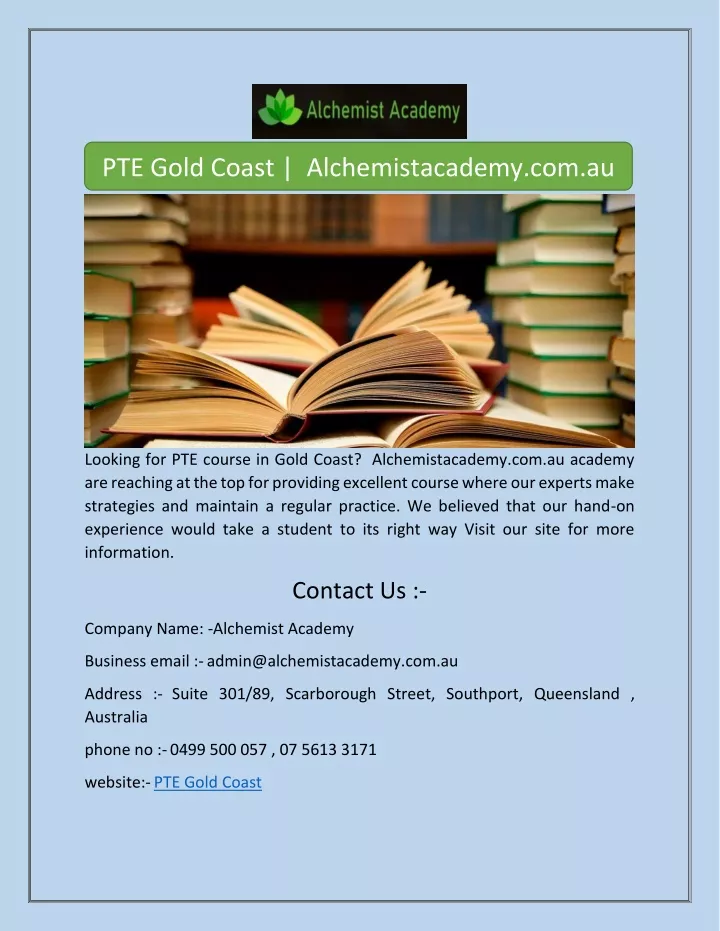 pte gold coast alchemistacademy com au