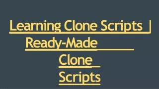 learning clone scripts