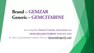 brand gemzar generic gemcitabine