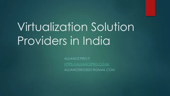 virtualization solution providers in india