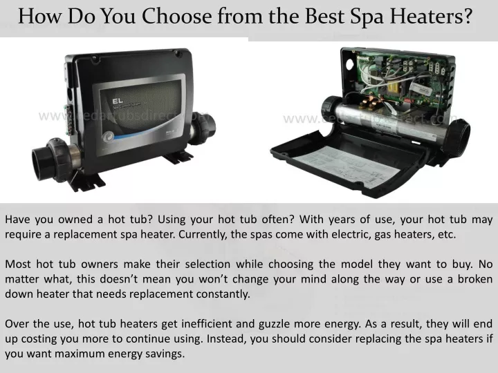 how do you choose from the best spa heaters