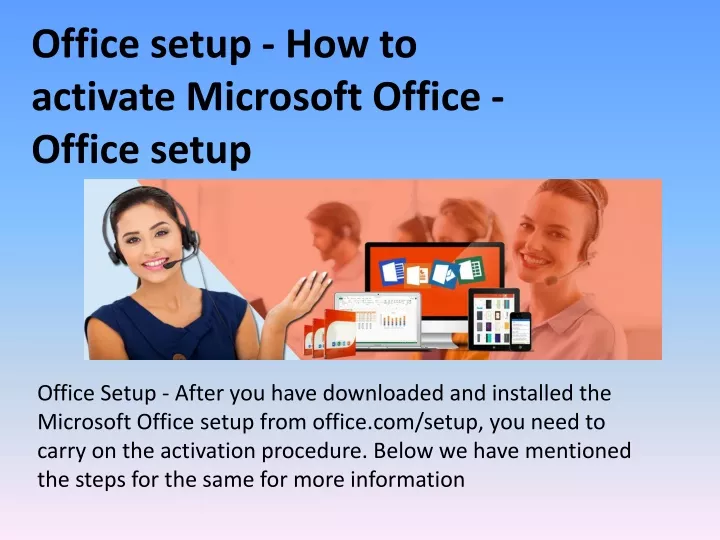 office setup how to activate microsoft office