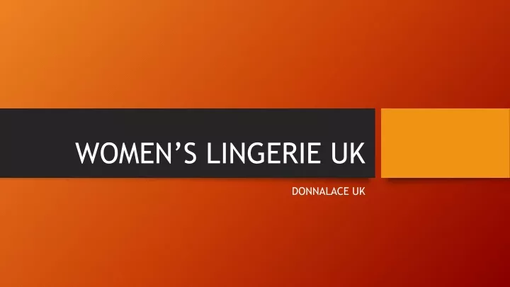 women s lingerie uk