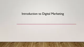 introduction to digital marketing