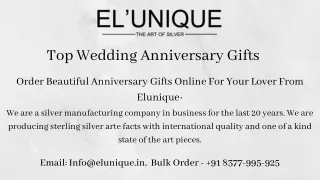 Top Wedding Anniversary Gifts - EL'UNIQUE