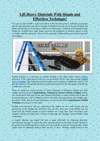 lift heavy materials with simple and effortless