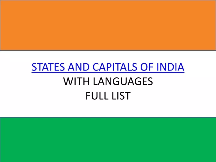 states and capitals of india with languages full list