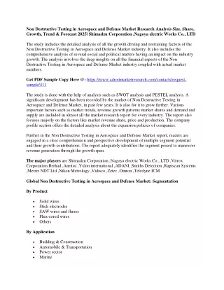 non destructive testing in aerospace and defense