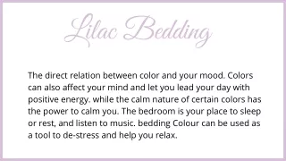 lilac bedding