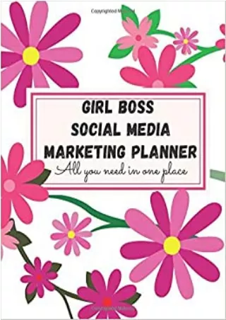 TOP girl boss social media marketing planner Determine your brand awareness and target
