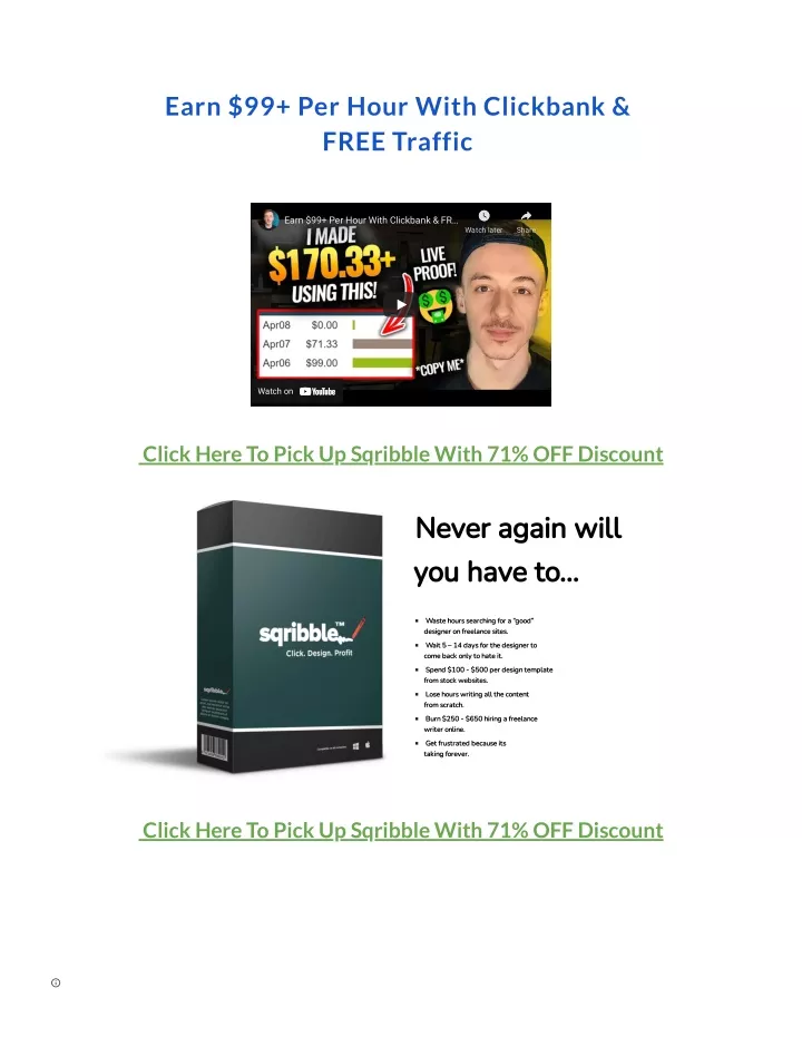 earn 99 per hour with clickbank free traffic