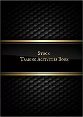 EBOOK Stock Trading Activities Book Day Trading Log Stock Trading Activities Trade
