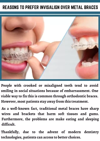 Reasons to Prefer Invisalign Over Metal Braces