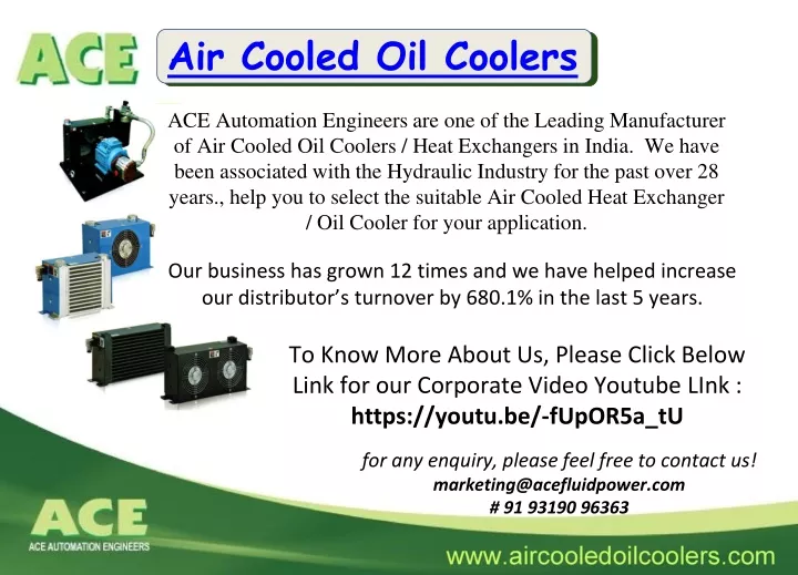 air cooled oil coolers
