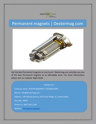 permanent magnets dextermag com