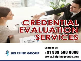 CREDENTIAL EVALUATION SERVICES