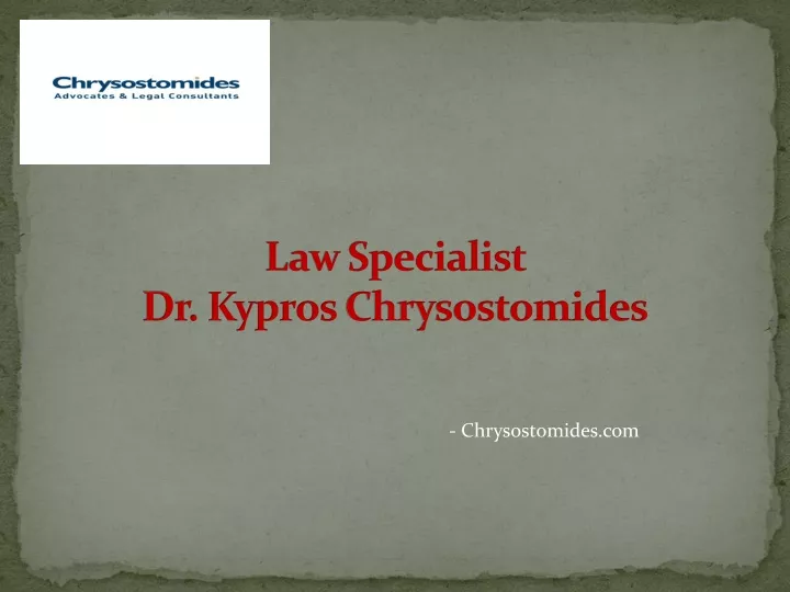 law specialist dr kypros chrysostomides