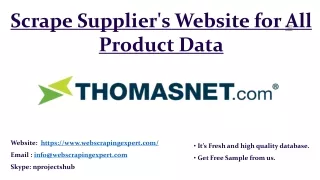 scrape supplier s website for all product data