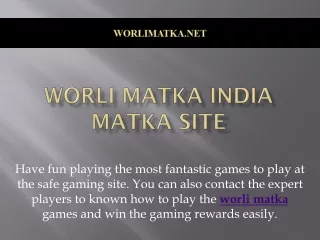 safe worli matka nice site