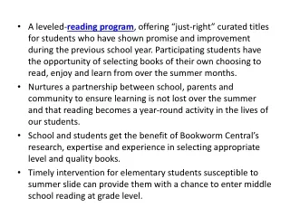 a leveled reading program offering just right
