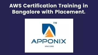 aws certification training in bangalore with