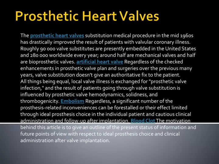 prosthetic heart valves