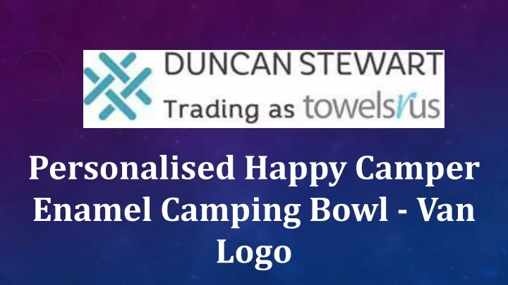 personalised happy camper enamel camping bowl