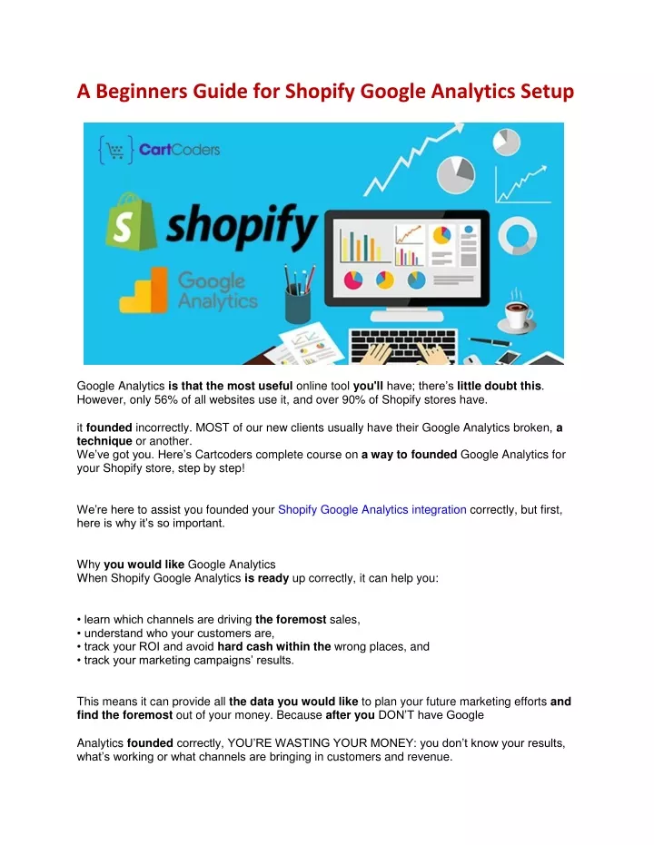 a beginners guide for shopify google analytics