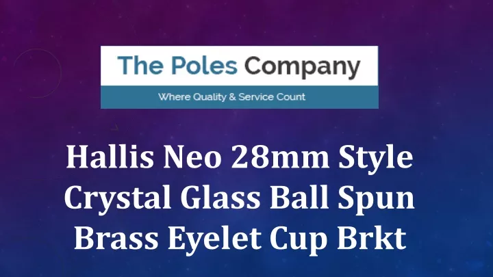 hallis neo 28mm style crystal glass ball spun