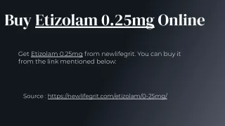 Buy Etizolam 0.25mg Online