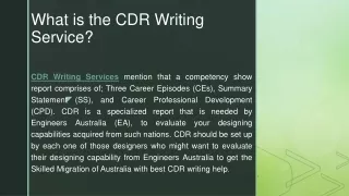 what is the cdr writing s ervice