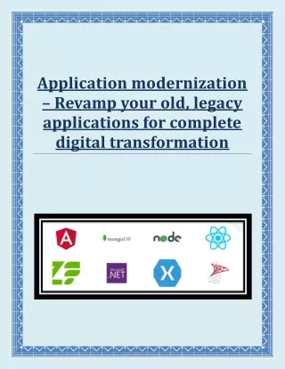 application modernization revamp your old legacy