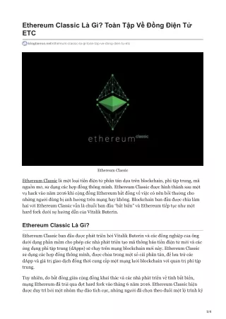ethereum classic l g to n t p v ng i n t etc