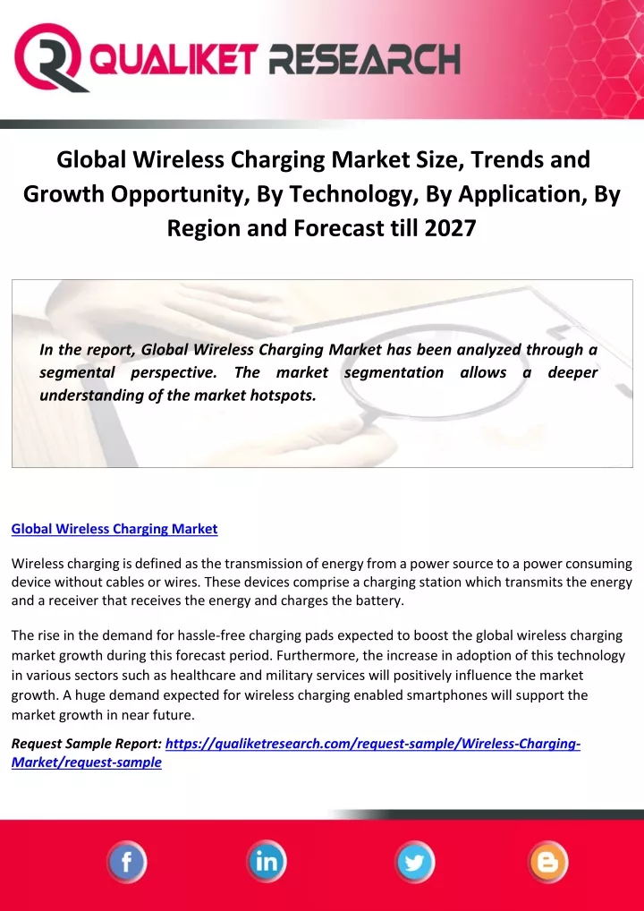 global wireless charging market size trends