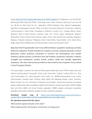 global high end field programmable gate array