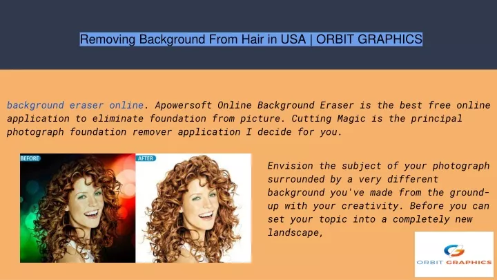 removing background from hair in usa orbit graphics