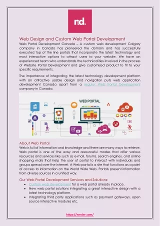 web design and custom web portal development