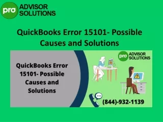 quickbooks error 15101 possible causes and solutions
