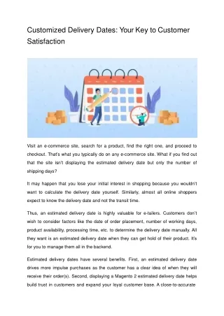 customized delivery dates your key to customer