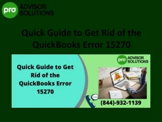 quick guide to get rid of the quickbooks error 15270