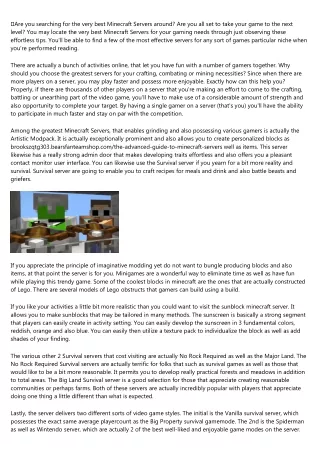 9 Things Your Parents Taught You About New Minecraft Servers